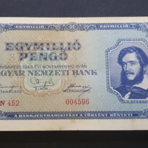 Bancnotă 1.000.000 Pengő  1945, UNGARIA, VG