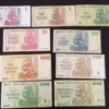 Lot 9  bancnote din Zimbabwe 2007-2008
