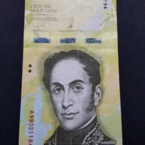 Bancnotă 100.000 Bolivares 2017, VENEZUELA, VF