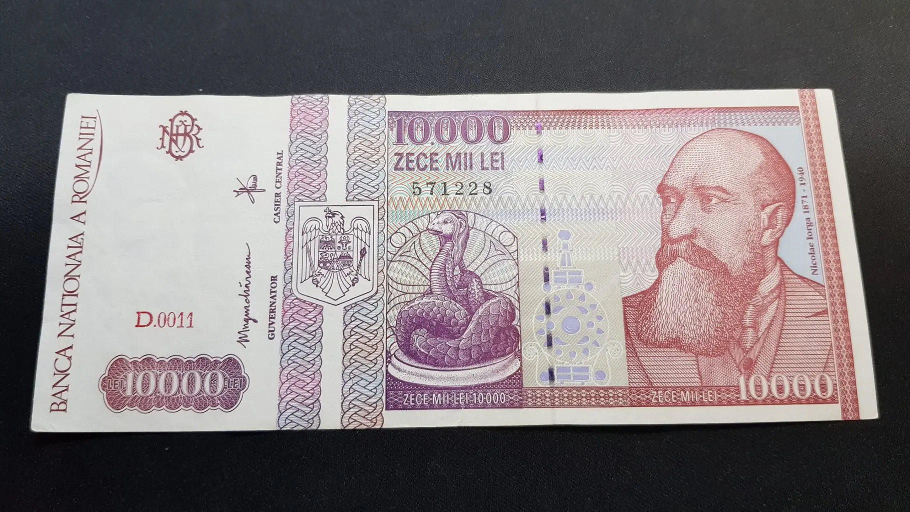 Bancnotă 10.000 Lei 1994, ROMÂNIA, VF