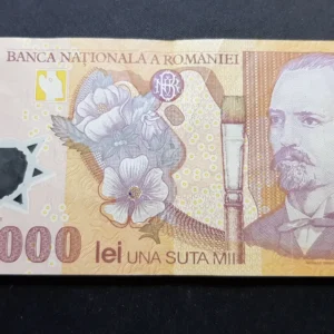 Bancnotă 100.000 Lei 2001, ROMÂNIA, VF