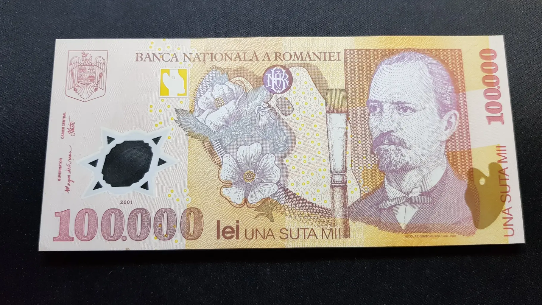 Bancnotă 100.000 Lei 2002, ROMÂNIA, VF