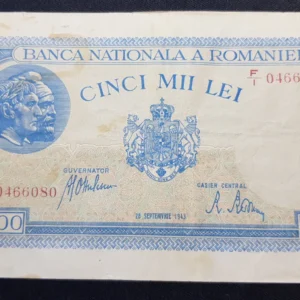 Bancnotă 5.000 Lei 1943, ROMÂNIA, FI