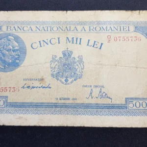 Bancnotă 5.000 Lei 1944, ROMÂNIA, VG