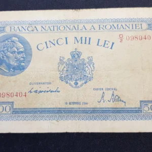 Bancnotă 5.000 Lei 1944, ROMÂNIA, VG