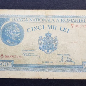 Bancnotă 5.000 Lei 1945, ROMÂNIA, VG