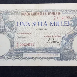 Bancnotă 100.000 Lei 1946, ROMÂNIA, FI
