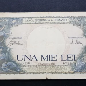 Bancnotă 1.000 Lei 1941, ROMÂNIA, VG