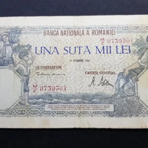 Bancnotă 100.000 Lei 1946, ROMÂNIA, VG