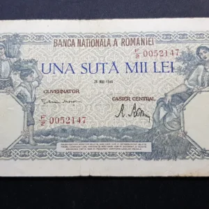 Bancnotă 100.000 Lei 1946, ROMÂNIA, VG