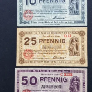 Lot 3 Notgeld Koln, 1920, GERMANIA