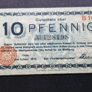 Notgeld 10 Pfennig 1917, GERMANIA-Coln, UNC