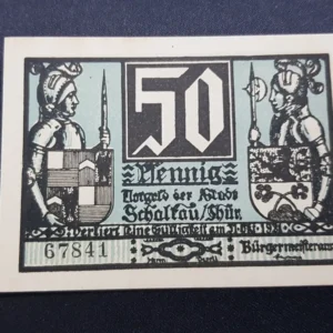 Notgeld 50 Pfennig 1921, GERMANIA-Schalkau, VF