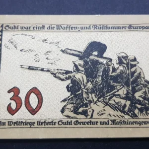 Notgeld 30 Pfennig 1922, GERMANIA-Suhl, XF